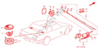 RADIOANTENNE/LAUTSPRECHER für Honda PRELUDE EX 2 Türen 4 gang automatikgetriebe 1987