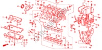 ZYLINDERBLOCK/OELWANNE (DOHC) für Honda PRELUDE 2.0I-16 2 Türen 5 gang-Schaltgetriebe 1986