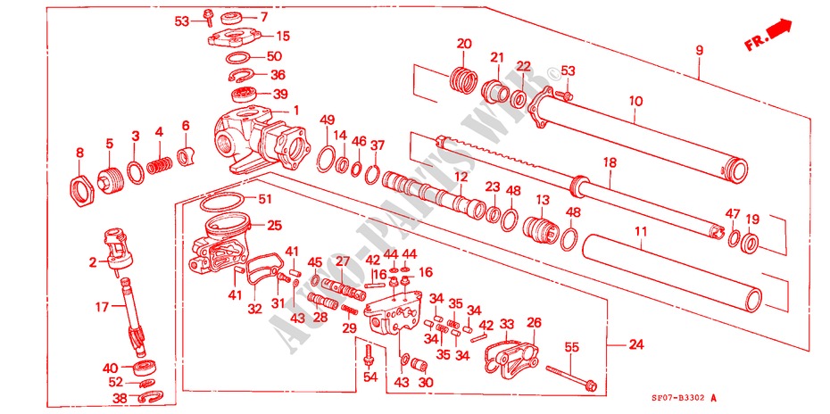 GETRIEBE, SERVOLENKUNG für Honda PRELUDE EX 2 Türen 4 gang automatikgetriebe 1985
