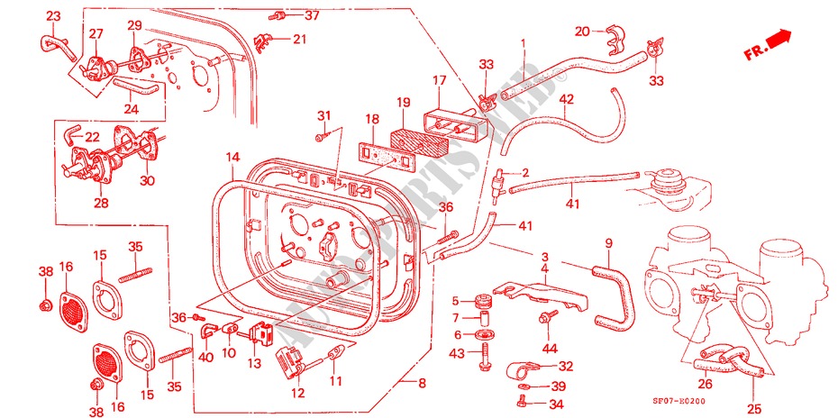 LUFTFILTER, SOCKEL für Honda PRELUDE EX 2 Türen 4 gang automatikgetriebe 1985
