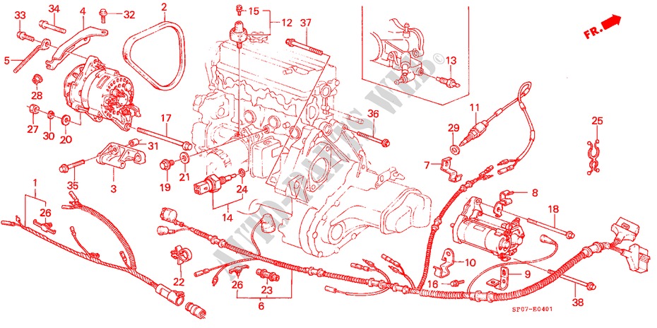 MOTOR, ELEKTR.(2) für Honda PRELUDE EX 2 Türen 4 gang automatikgetriebe 1985