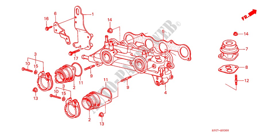 VERGASERISOLIERUNG/ ANSAUGKRUEMMER für Honda PRELUDE EX 2 Türen 4 gang automatikgetriebe 1985