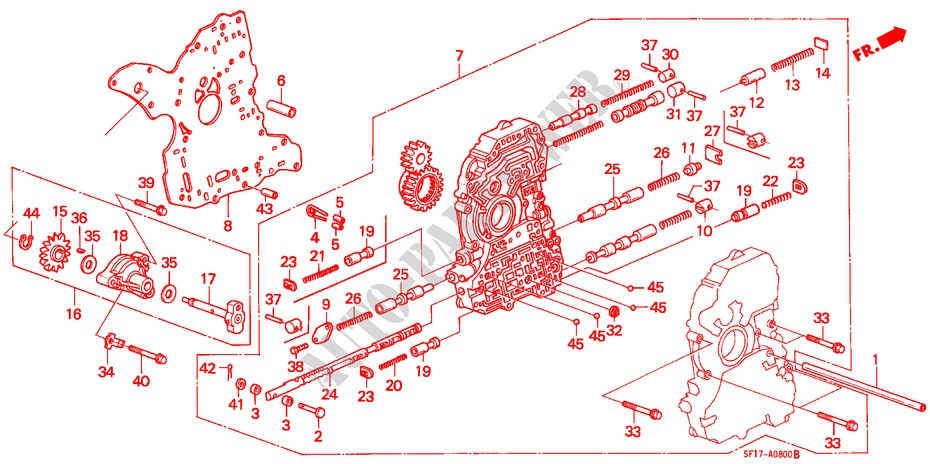 HAUPTVENTILKOERPER für Honda PRELUDE 2.0I-16 4WS 2 Türen 4 gang automatikgetriebe 1990