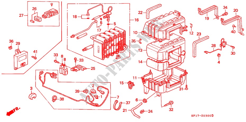 KLIMAANLAGE(EINHEIT) (1) für Honda PRELUDE 2.0I-16 4WS 2 Türen 4 gang automatikgetriebe 1990