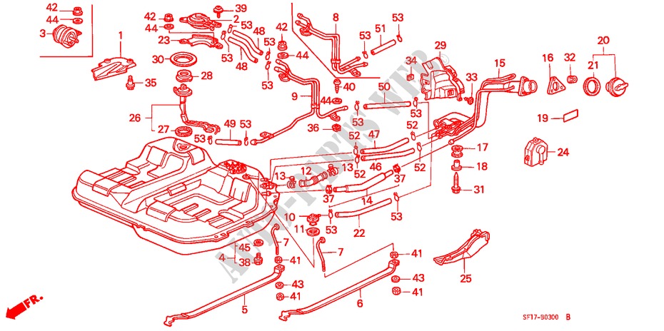 KRAFTSTOFFTANK für Honda PRELUDE 2.0I-16 4WS 2 Türen 4 gang automatikgetriebe 1990