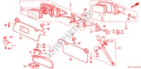 SPIEGEL/SCHIEBEDACH für Honda PRELUDE 2.0EX 2 Türen 4 gang automatikgetriebe 1991