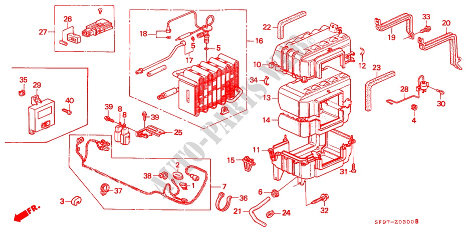 KLIMAANLAGE(EINHEIT) (1) für Honda PRELUDE 2.0EX 2 Türen 5 gang-Schaltgetriebe 1991