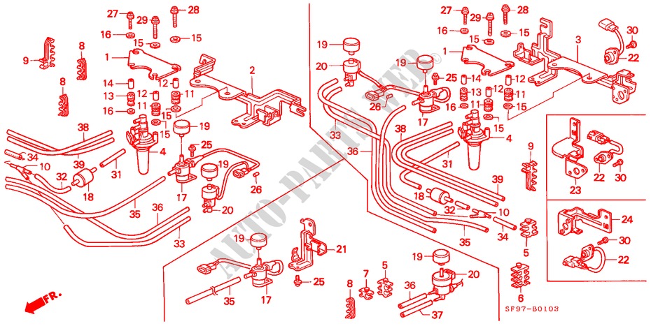 STEUERVENTIL für Honda PRELUDE 2.0EX 2 Türen 5 gang-Schaltgetriebe 1991