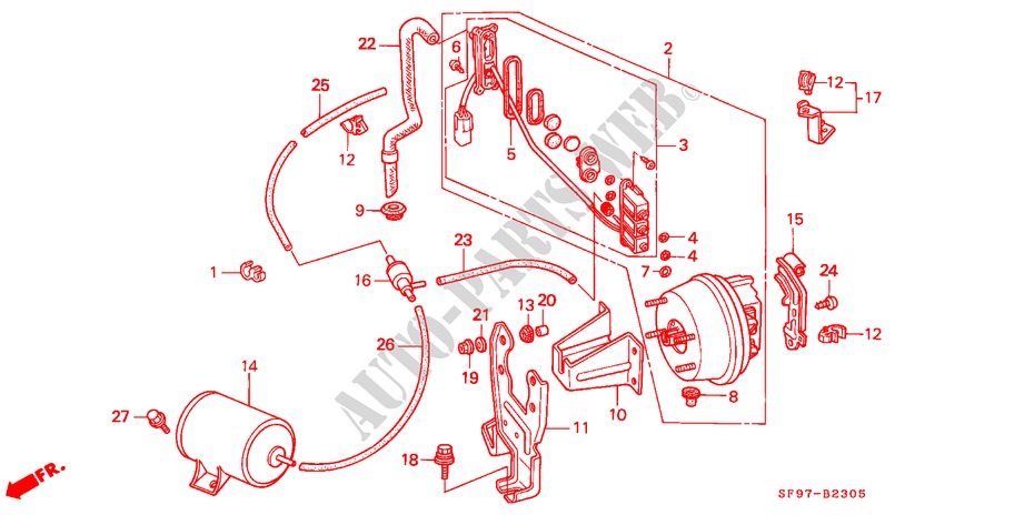 TEMPOMAT(2) für Honda PRELUDE 2.0I-16 2 Türen 5 gang-Schaltgetriebe 1991