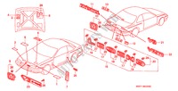 EMBLEM für Honda LEGEND COUPE V6 2 Türen 5 gang-Schaltgetriebe 1989