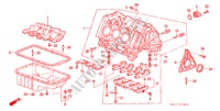 ZYLINDERBLOCK/OELWANNE für Honda LEGEND COUPE V6 2.7I 2 Türen 4 gang automatikgetriebe 1988