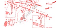 BREMSPEDAL/KUPPLUNGSPEDAL(LH) für Honda CIVIC CRX 1.6I-16 3 Türen 5 gang-Schaltgetriebe 1990