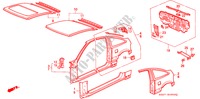 GEHAEUSESTRUKTUR(AUSSENBLECH) für Honda CIVIC CRX 1.6I-16 3 Türen 5 gang-Schaltgetriebe 1990
