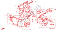 GEHAEUSESTRUKTUR(V. TRENNWAND) für Honda CIVIC CRX 1.6I-16 3 Türen 5 gang-Schaltgetriebe 1990