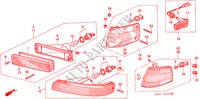 KOMBINATIONSLEUCHTE für Honda CIVIC CRX 1.6I-16 3 Türen 5 gang-Schaltgetriebe 1990
