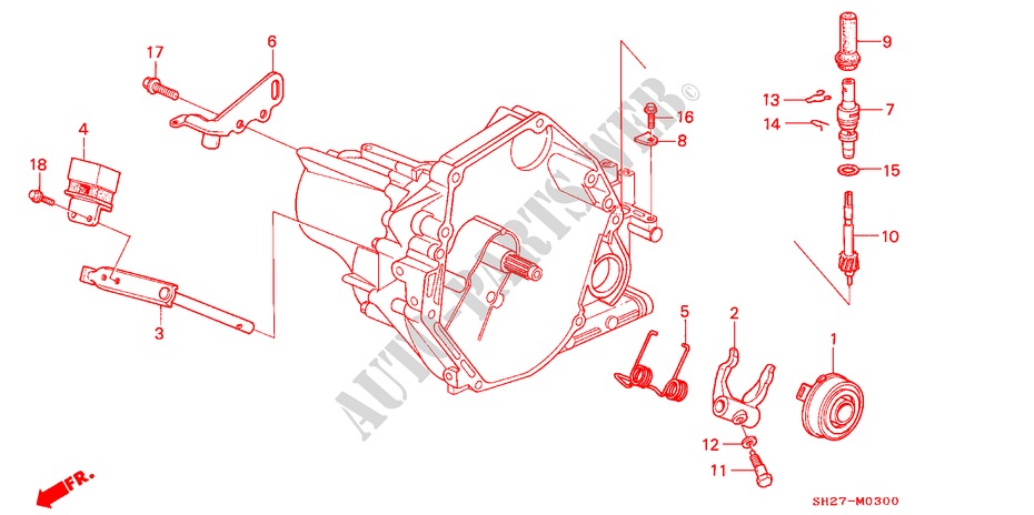 KUPPLUNGSFREIGABE für Honda CIVIC CRX 1.6I-16 3 Türen 5 gang-Schaltgetriebe 1990