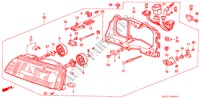SCHEINWERFER(1) für Honda CIVIC DX 3 Türen 4 gang automatikgetriebe 1988