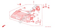 SCHEINWERFER(2) für Honda CIVIC 1.6I-16 3 Türen 5 gang-Schaltgetriebe 1990