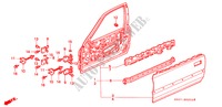 TUERTAFELN für Honda CIVIC 1.6I-16 3 Türen 5 gang-Schaltgetriebe 1990