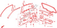 TUERZIERSTUECK/SEITENVERKLEIDUNG für Honda CIVIC GL 3 Türen 4 gang automatikgetriebe 1988