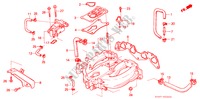 ANSAUGKRUEMMER(3) für Honda CIVIC GL 4 Türen 5 gang-Schaltgetriebe 1991