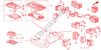 INNENLEUCHTE/SCHALTER für Honda CIVIC 1.6I 4 Türen 5 gang-Schaltgetriebe 1988