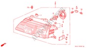 SCHEINWERFER(2) für Honda CIVIC DX 4 Türen 5 gang-Schaltgetriebe 1990