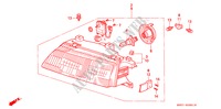 SCHEINWERFER(2) für Honda CIVIC SHUTTLE 1.6I-4WD 5 Türen 5 gang-Schaltgetriebe 1990
