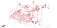 SCHEINWERFER für Honda CIVIC SHUTTLE 1.6I-4WD 5 Türen 4 gang automatikgetriebe 1993