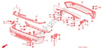STOSSTANGE für Honda CIVIC SHUTTLE 1.6I-4WD 5 Türen 4 gang automatikgetriebe 1993