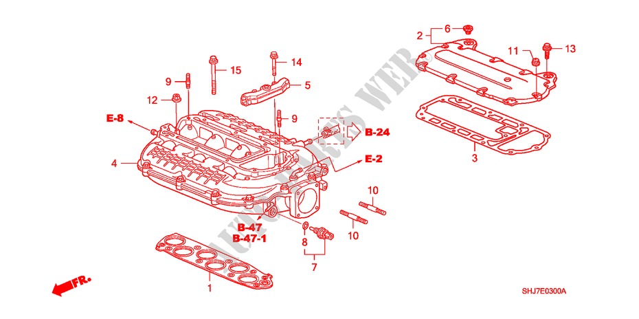 ANSAUGKRUEMMER für Honda ODYSSEY EXI 5 Türen 5 gang automatikgetriebe 2006