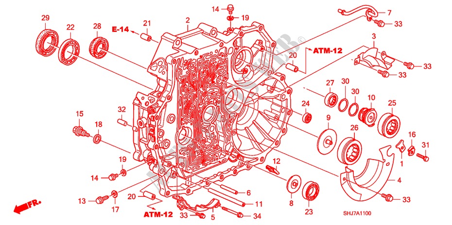 DREHMOMENTWANDLERGEHAEUSE('07 ) für Honda ODYSSEY EXL 5 Türen 5 gang automatikgetriebe 2009