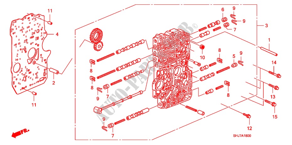 HAUPTVENTILKOERPER('07 ) für Honda ODYSSEY EXL 5 Türen 5 gang automatikgetriebe 2009
