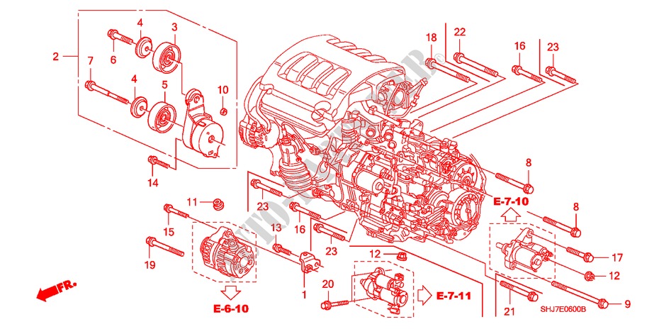 LICHTMASCHINEN STREBE für Honda ODYSSEY EXL 5 Türen 5 gang automatikgetriebe 2009