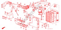 LUFTFILTER(PGM FI) für Honda ACCORD EX-2.0I 4 Türen 5 gang-Schaltgetriebe 1988