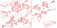 NEBELSCHEINWERFER für Honda ACCORD EX-2.0I 4 Türen 5 gang-Schaltgetriebe 1988