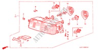 SCHEINWERFER(2) für Honda ACCORD EX-2.0I 4 Türen 5 gang-Schaltgetriebe 1988