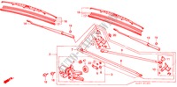 WINDSCHUTZSCHEIBENWISCHER (LH) für Honda ACCORD EX 4 Türen 4 gang automatikgetriebe 1988