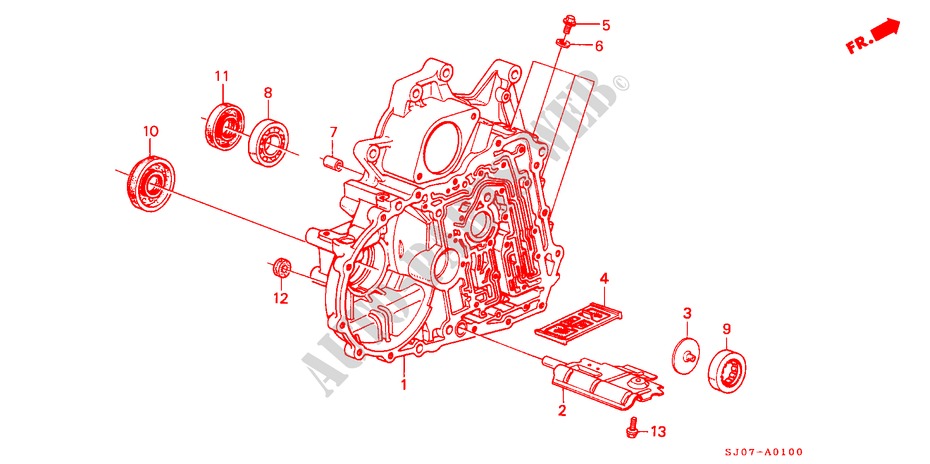 DREHMOMENTWANDLERGEHAEUSE für Honda ACCORD EX 3 Türen 4 gang automatikgetriebe 1988