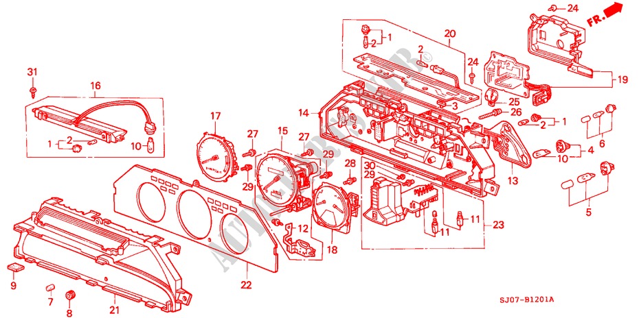 DREHZAHLMESSERKOMPONENTE (NS) für Honda ACCORD EX 4 Türen 4 gang automatikgetriebe 1988