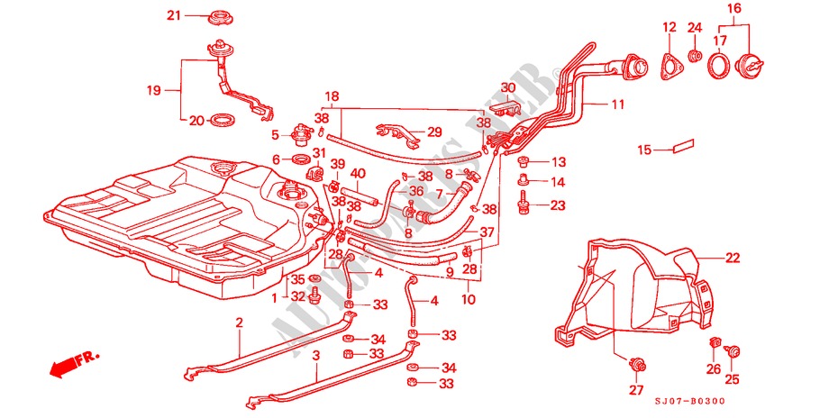 KRAFTSTOFFTANK für Honda ACCORD EX-2.0I 4 Türen 4 gang automatikgetriebe 1988