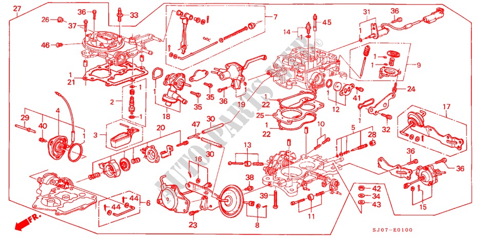 VERGASER für Honda ACCORD EX 3 Türen 4 gang automatikgetriebe 1988