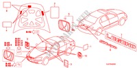 EMBLEME/WARNETIKETTEN für Honda LEGEND LEGEND 4 Türen 5 gang automatikgetriebe 2007