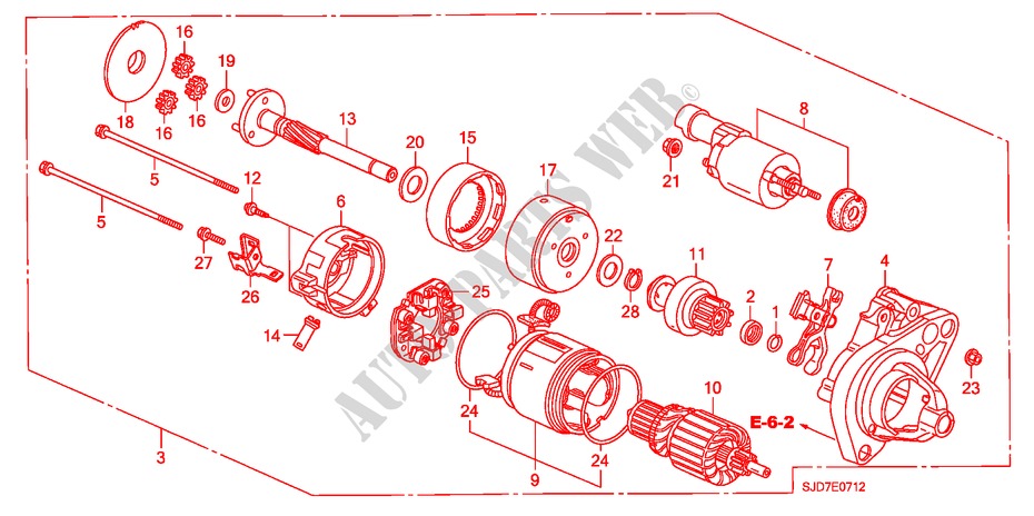 ANLASSER(DENSO) (1.8L) für Honda FR-V 1.8 SE 5 Türen 5 gang automatikgetriebe 2007