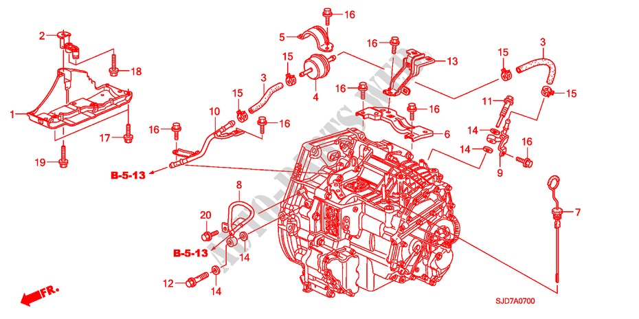 ATF LEITUNG für Honda FR-V 1.8 SE 5 Türen 5 gang automatikgetriebe 2007