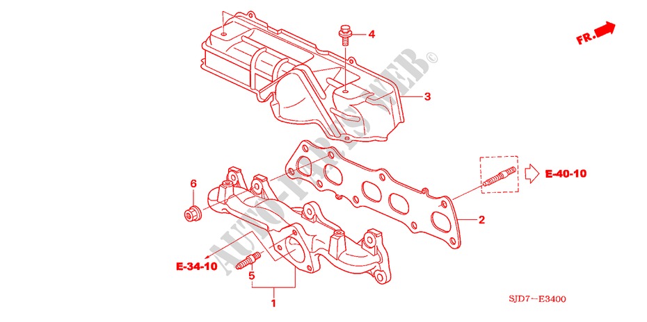 AUSPUFFKRUEMMER(DIESEL) für Honda FR-V 2.2 EXECUTIVE 5 Türen 6 gang-Schaltgetriebe 2009
