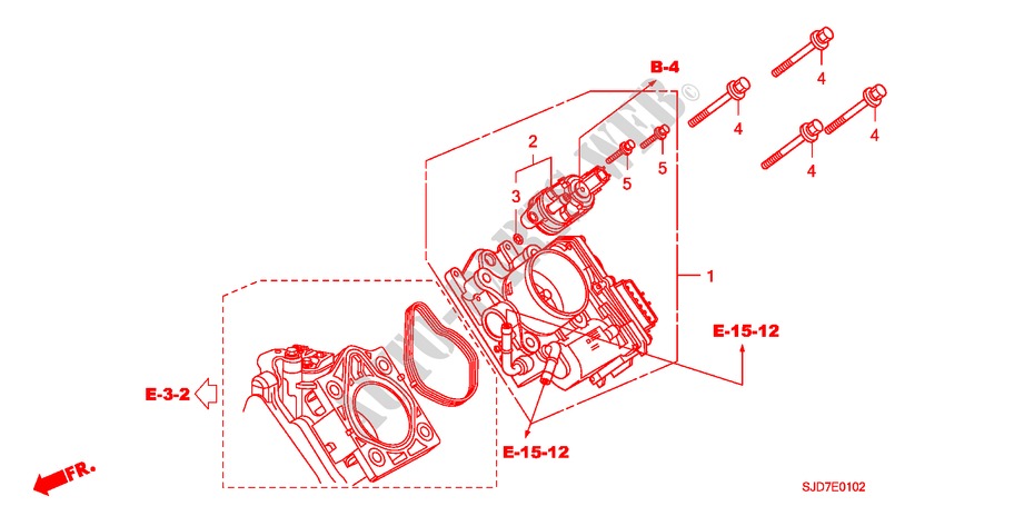 DROSSELKLAPPENGEHAEUSE(1.8L) für Honda FR-V 1.8 COMFORT 5 Türen 6 gang-Schaltgetriebe 2009