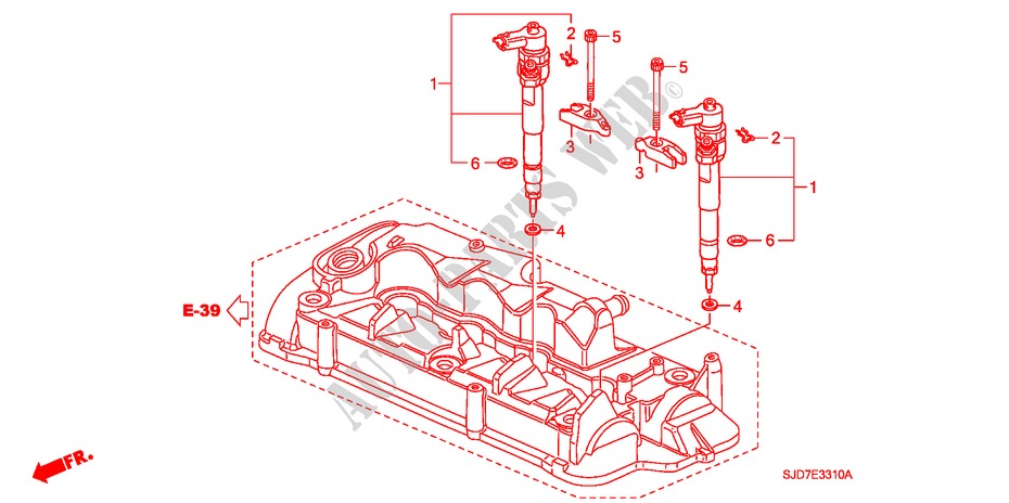 EINSPRITZUNG(DIESEL) für Honda FR-V 2.2 EXECUTIVE 5 Türen 6 gang-Schaltgetriebe 2008