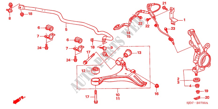 GELENK für Honda FR-V 1.8 COMFORT 5 Türen 6 gang-Schaltgetriebe 2009