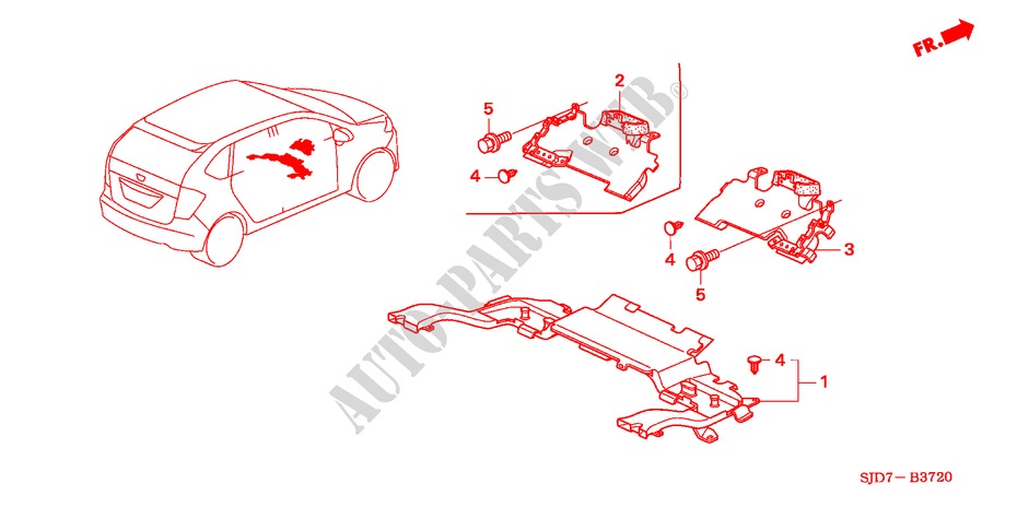 KANAL für Honda FR-V 2.2 EXECUTIVE 5 Türen 6 gang-Schaltgetriebe 2009